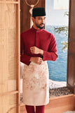 Baju Melayu Luxury Bespoke Fit - Burgundy Red