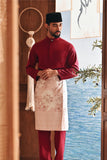 Baju Melayu Luxury Bespoke Fit - Burgundy Red