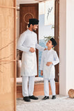 Baju Melayu Kids Luxury Bespoke Fit - Baby Blue