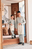 Baju Melayu Teluk Belanga Modern Smart Fit - Pigeon Gray