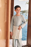 Baju Melayu Kids Teluk Belanga Modern Smart Fit - Pigeon Gray