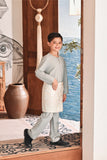 Baju Melayu Kids Teluk Belanga Modern Smart Fit - Pigeon Gray