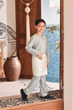 Baju Melayu Kids Teluk Belanga Modern Smart Fit - Pigeon Gray