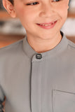 Baju Melayu Kids Luxury Bespoke Fit - Limestone