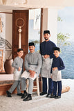 Baju Melayu Kids Luxury Bespoke Fit - Limestone