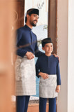 Baju Melayu Luxury Bespoke Fit - Navy