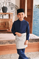 Baju Melayu Kids Luxury Bespoke Fit - Navy