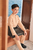 Baju Melayu Kids Luxury Bespoke Fit - Desert Dust