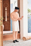 Baju Melayu Luxury Bespoke Fit - Caramel Cream