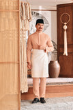 Baju Melayu Luxury Bespoke Fit - Caramel Cream