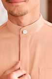 Baju Melayu Luxury Bespoke Fit - Caramel Cream