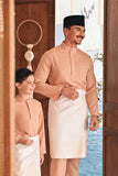 Baju Melayu Luxury Bespoke Fit - Caramel Cream