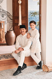 Baju Melayu Luxury Bespoke Fit - Off White