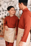 Baju Melayu Kids Luxury Bespoke Fit - Spice Red