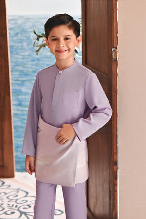 Baju Melayu Kids Luxury Bespoke Fit - Orchid Bloom