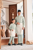 Baju Melayu Kids Luxury Bespoke Fit - Baby Mint