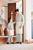 Baju Melayu Luxury Bespoke Fit - Baby Mint