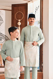 Baju Melayu Kids Luxury Bespoke Fit - Baby Mint