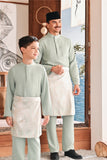 Baju Melayu Kids Luxury Bespoke Fit - Baby Mint