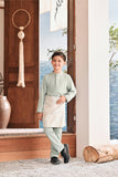 Baju Melayu Kids Luxury Bespoke Fit - Baby Mint