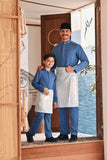 Baju Melayu Kids Luxury Bespoke Fit - River Blue