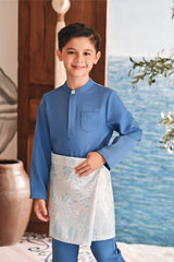 Baju Melayu Kids Luxury Bespoke Fit - River Blue