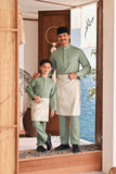 Baju Melayu Luxury Bespoke Fit - Basil