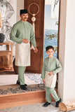 Baju Melayu Kids Luxury Bespoke Fit - Basil