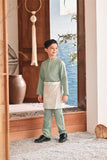 Baju Melayu Kids Luxury Bespoke Fit - Basil