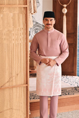 Baju Melayu Luxury Bespoke Fit - Mauve Pink