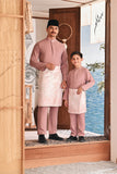 Baju Melayu Kids Luxury Bespoke Fit - Mauve Pink