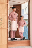 Baju Melayu Kids Luxury Bespoke Fit - Mauve Pink