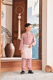 Baju Melayu Kids Luxury Bespoke Fit - Mauve Pink