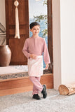 Baju Melayu Kids Luxury Bespoke Fit - Mauve Pink