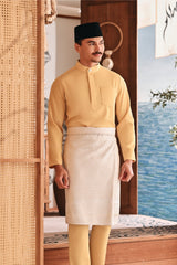 Baju Melayu Luxury Bespoke Fit - Misted Yellow