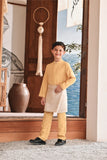 Baju Melayu Kids Luxury Bespoke Fit - Misted Yellow