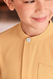 Baju Melayu Kids Luxury Bespoke Fit - Misted Yellow