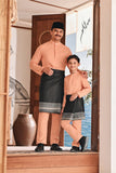 Baju Melayu Kids Luxury Bespoke Fit - Fresh Apricot