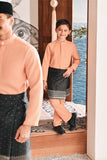 Baju Melayu Kids Luxury Bespoke Fit - Fresh Apricot