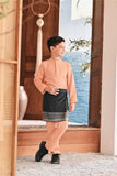 Baju Melayu Kids Luxury Bespoke Fit - Fresh Apricot