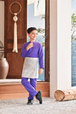 Baju Melayu Kids Luxury Bespoke Fit - Royal Purple