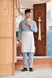 Baju Melayu Luxury Bespoke Fit - Fog Blue