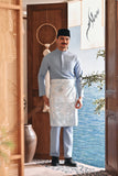 Baju Melayu Luxury Bespoke Fit - Fog Blue