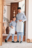 Baju Melayu Luxury Bespoke Fit - Fog Blue