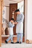 Baju Melayu Kids Luxury Bespoke Fit - Fog Blue