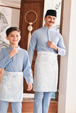 Baju Melayu Kids Luxury Bespoke Fit - Fog Blue