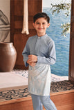 Baju Melayu Kids Luxury Bespoke Fit - Fog Blue