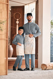 Baju Melayu Kids Luxury Bespoke Fit - Ashley Blue