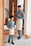 Baju Melayu Kids Luxury Bespoke Fit - Ashley Blue