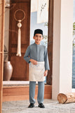 Baju Melayu Kids Luxury Bespoke Fit - Ashley Blue